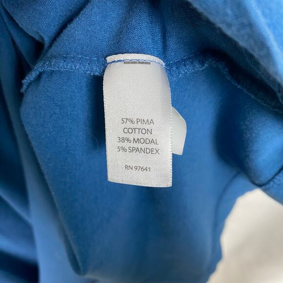 J.Jill Blue Sleeveless Cotton Blend Tank Maxi Dress Sz.L - Picture 8 of 10